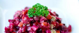 Boiled beet salad - recipes with photos