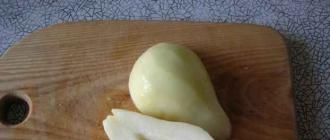 What are pears fried in butter called?