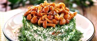 Recipe for “Mushroom Glade” from Alla Kovalchuk How to prepare mushroom glade salad with photos