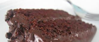 Cake with chocolate icing: recipes for preparation and decoration Sponge cake with chocolate icing recipe