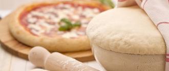 Thin yeast dough for pizza (as in a pizzeria) Pizza dough homemade recipe