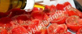 Kuidas valmistada päikesekuivatatud tomateid kodus Ahjukuivatatud tomatid