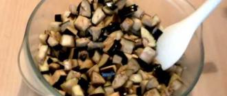 Recipe for eggplants fried like mushrooms